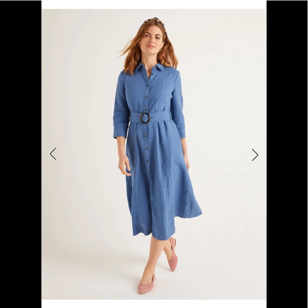 Boden Olivia Linen Shirt Dress NWOT